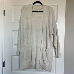 Stars Above White Fleece Cardigan